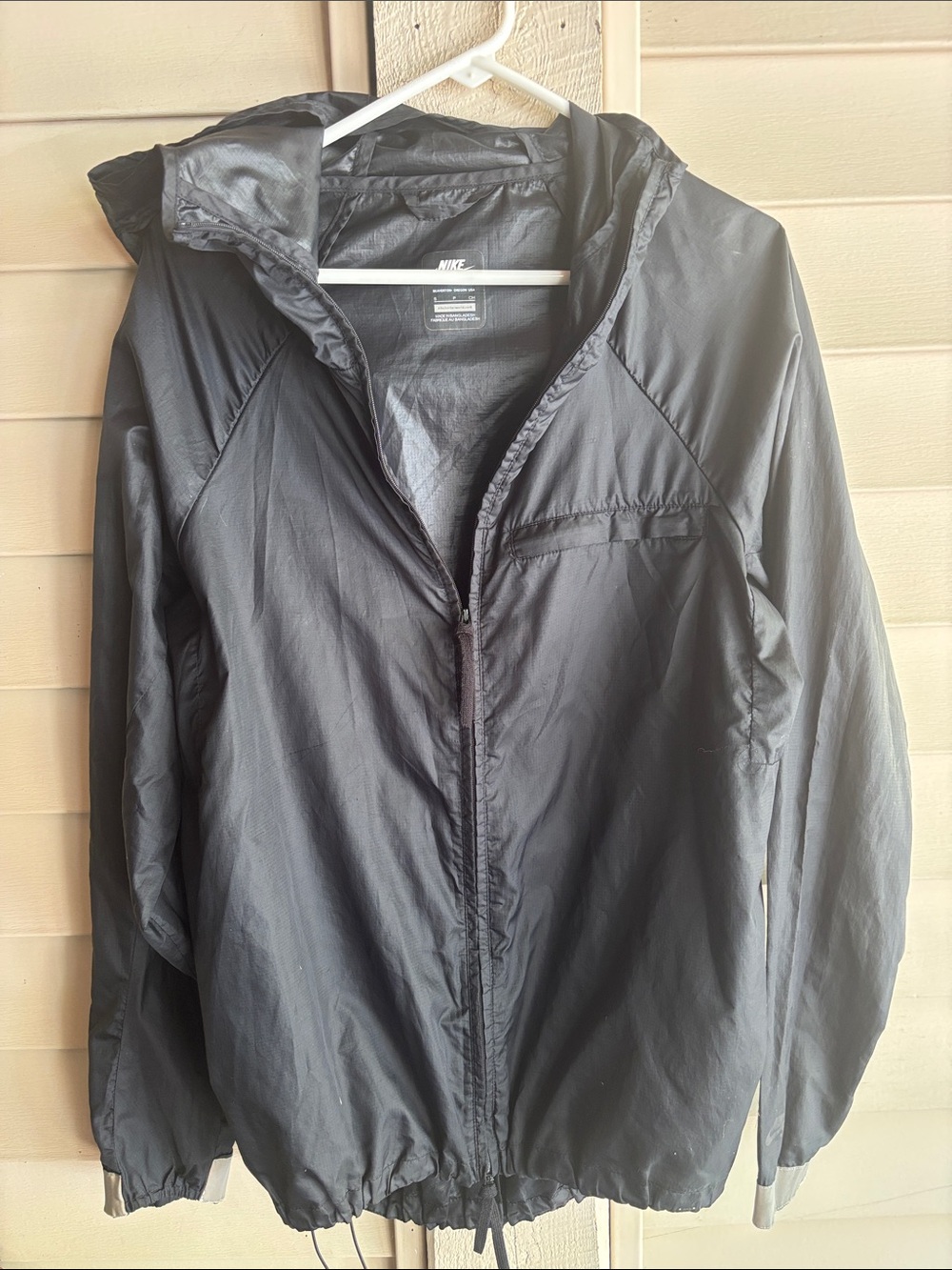 Nike Black Hooded Windbreaker Jacket